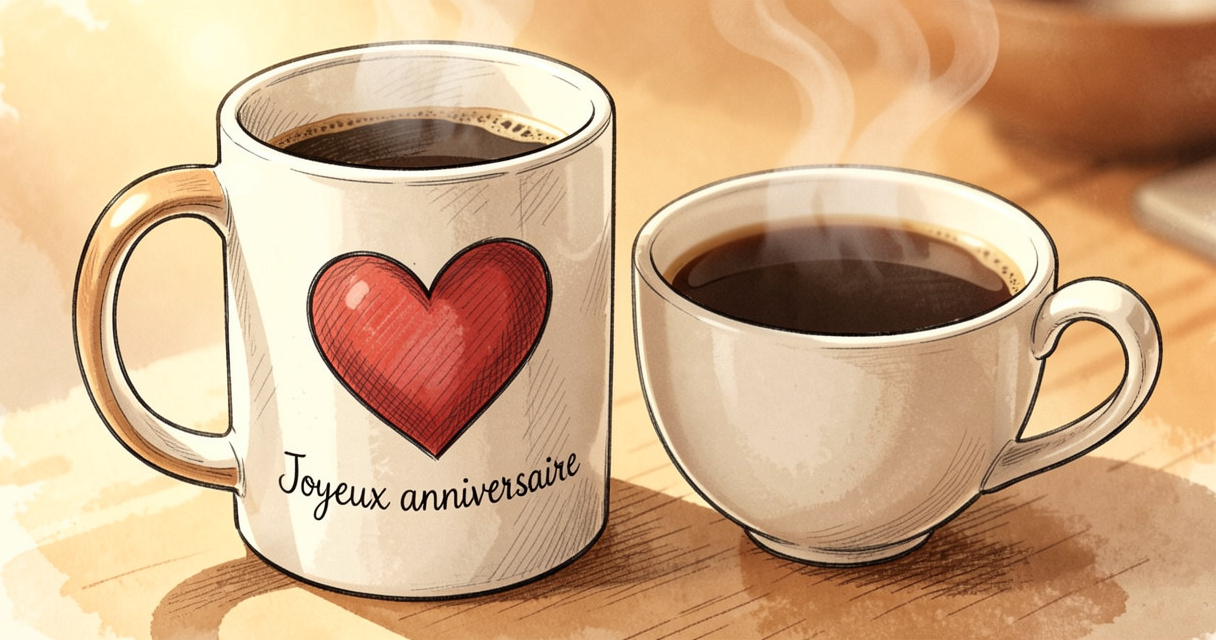 Mug personnalisé avec photo comme idée cadeau anniversaire originale