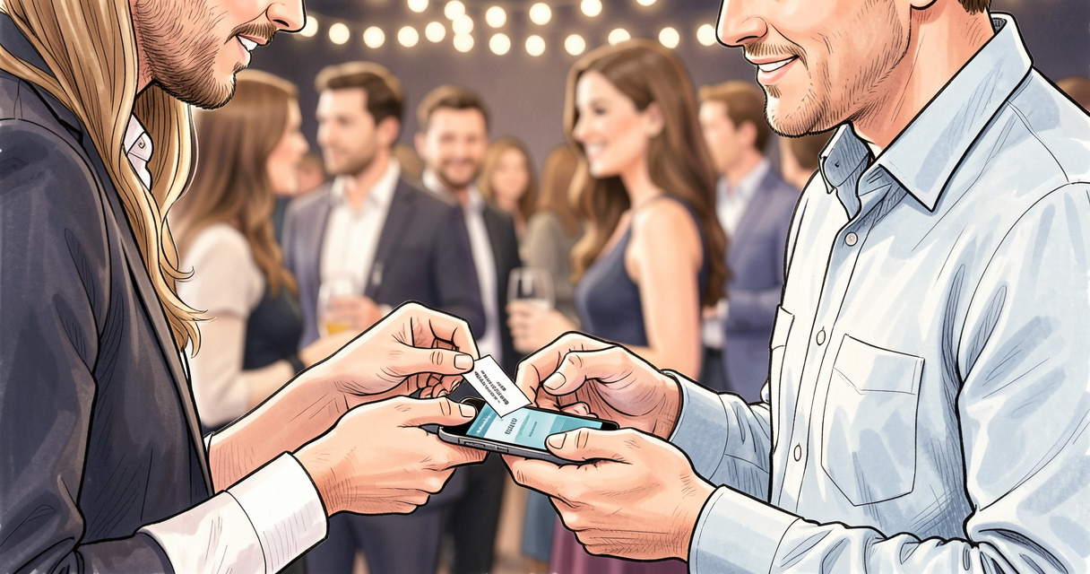Couple échangeant ses coordonnées lors d'un speed dating à Paris en 2026